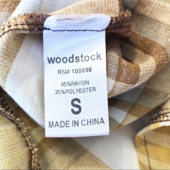 Boho Jane Plaid Tunic Woodstock Button Shirt - S - Picture 5 of 9